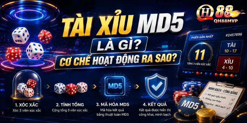 Mẹo Chơi Tài Xỉu MD5 Tăng Tỷ Lệ Thắng Tại QH88 - QH88 - ma68.live